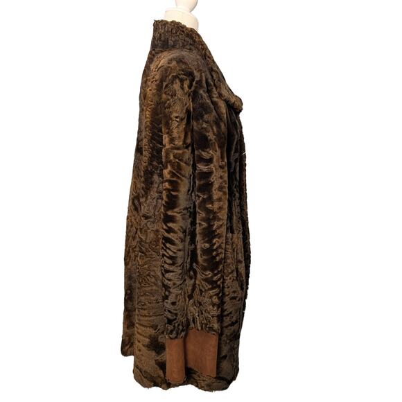 Auburn Brown Lamb Shearling Two-in-One Jacket M/L - Picture 6 of 14